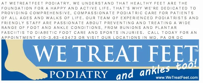 WeTreatFeet Podiatry, foot and ankle surgery banner