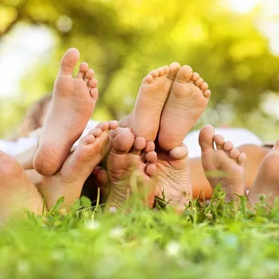 showing feet that are being cuddled oxytocin connects to foot health and ankle