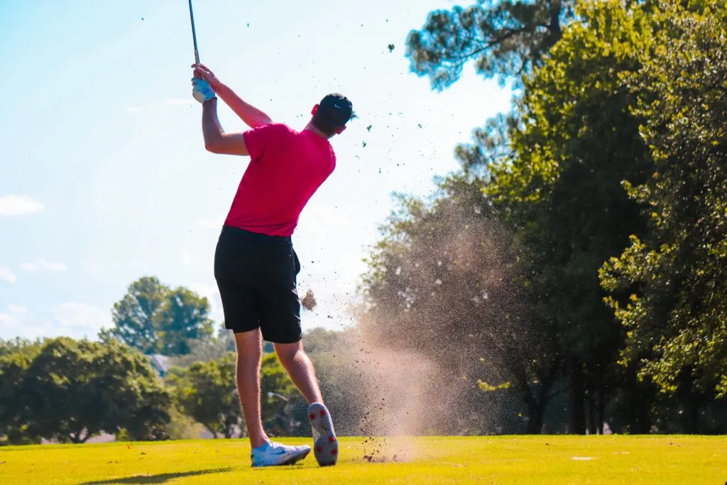 Golfer at the tee