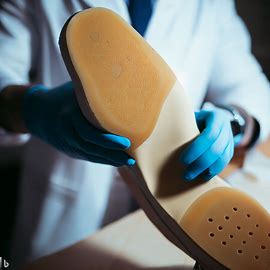 Custom orthotic shoe insert designed to support foot arch and improve gait