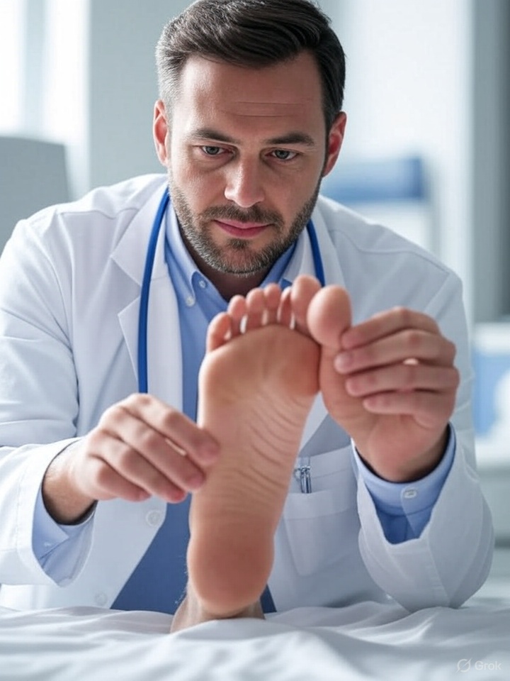 Dr. Mikel Daniels, President and CMO of WeTreatFeet Podiatry, providing expert foot and ankle care at a modern podiatry clinic in Maryland