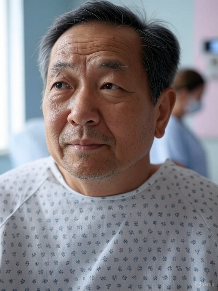 Patient in hospital gown awaiting foot and ankle surgery at WeTreatFeet Podiatry, demonstrating the role of medical clearance and the advantages of local anesthesia for safer, more efficient procedures.