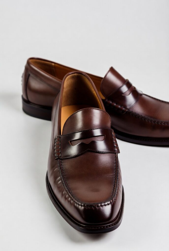 Affordable shoes collection – stylish leather loafers and pumps that look expensive on a budget, elegant fashion flat lay on white background